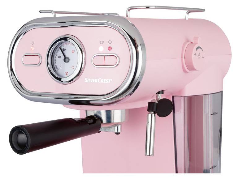 SILVERCREST® KITCHEN TOOLS Espressomaschine/Siebträger Pastell rosa SEM 1100 D3 Nur noch ein Tag übrig