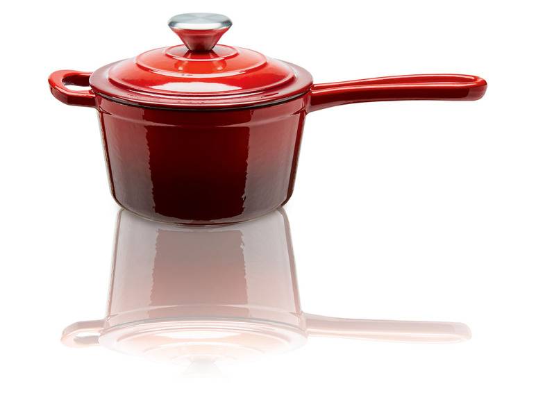 ERNESTO® Stielkasserolle Gusseisen emailliert, 1,5L Auslauf