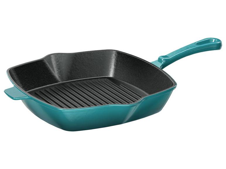 ERNESTO® Gusseisen-Grillpfanne, 24,5 x 24,5 cm, gerillt Fabrik Onlineshop