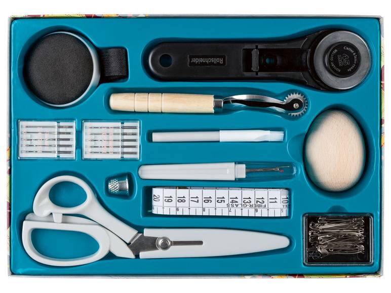 crelando® Profi-Schneiderset / Nähgarn-Kollektion / Schneidematte mit Zubehör Rabatt