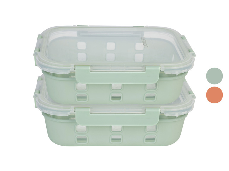 ERNESTO® Glas-Frischhaltedosen-Set, 2 Stück Versandkostenfrei