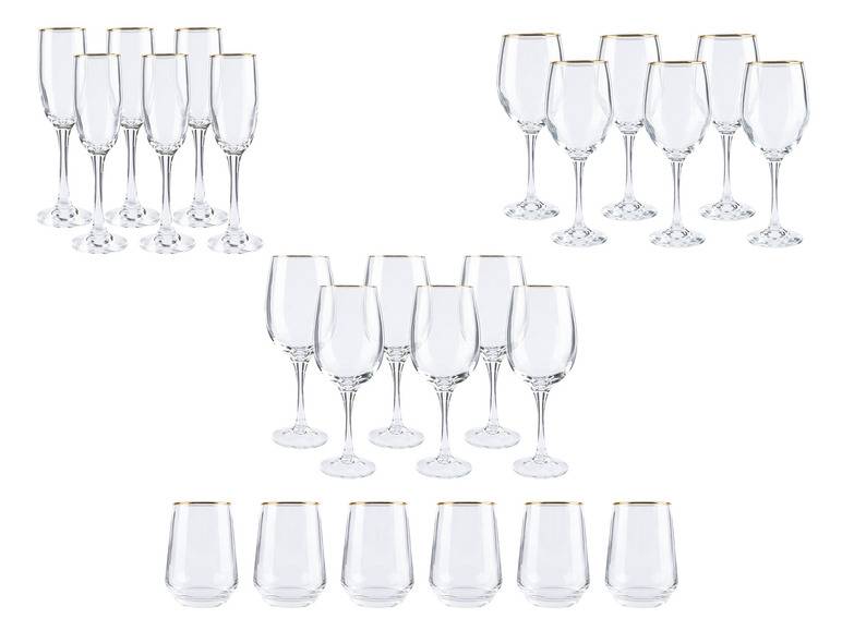 ERNESTO® Glas Set, 6-teilig, mit Goldrand Neueste Stile