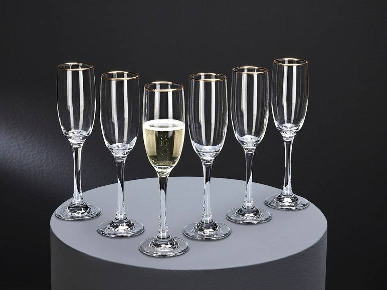 ERNESTO® Glas Set, 6-teilig, mit Goldrand Neueste Stile