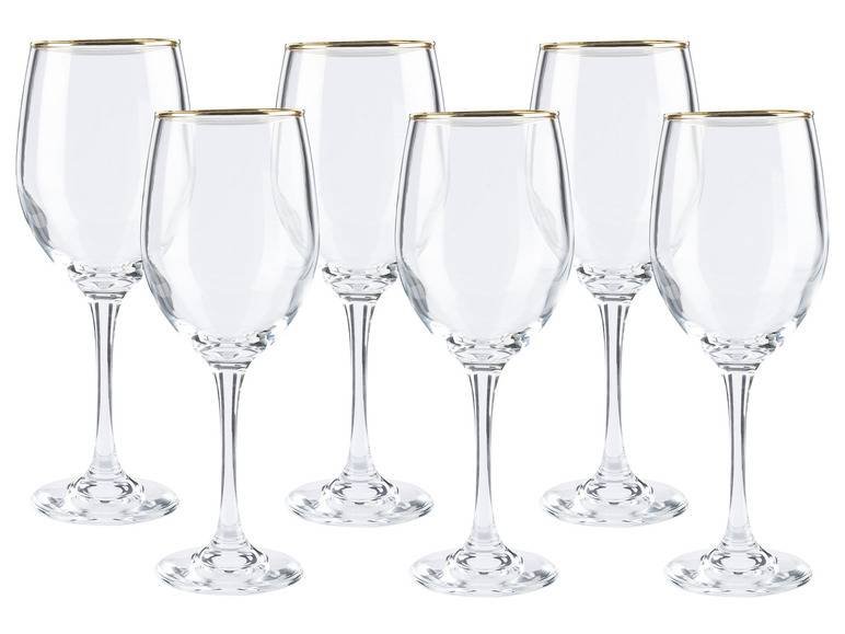 ERNESTO® Glas Set, 6-teilig, mit Goldrand Neueste Stile