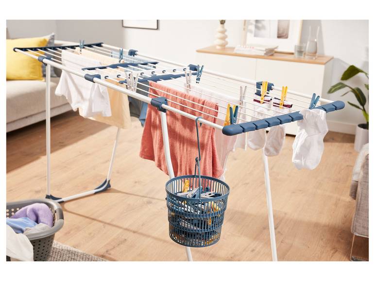 LIVARNO home Wäscheklammern / Teleskopkörbchen mit Wäscheklammern Fabrikladen