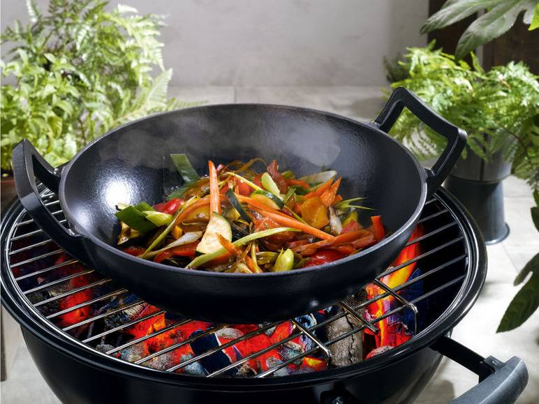 GRILLMEISTER Gusseisen mit Wok und Bratpfanne Cyber Monday