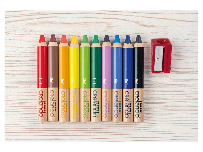 crelando® 3-in-1-Buntstifte, 10 Stück, mit Anspitzer Angebote