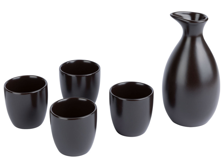 ERNESTO® Sake-Set, 5-teilig, Steingut Schlussverkauf