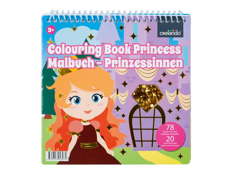 crelando® Malbuch, mit Pailletten und Stickern Neueste Mode