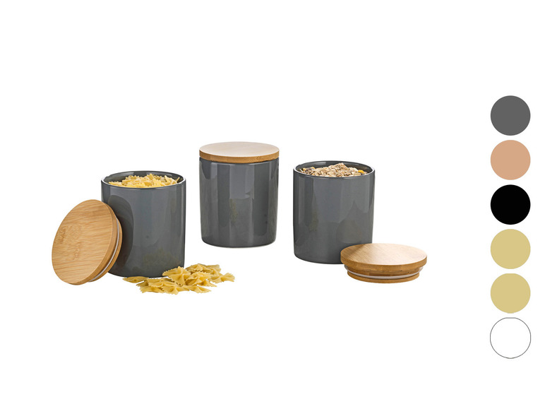 Esmeyer Porzellandosen mit Bambusdeckel 3er Set Sonderangebote