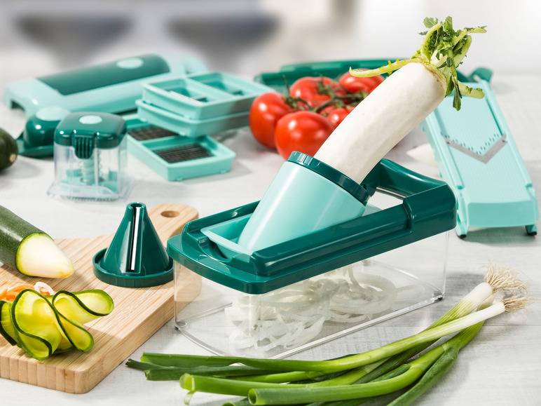 Genius Nicer Dicer »Fusion Smart«, 16-teilig, 1,25 l Auffangbehälter, Klingen aus Edelstahl Super Sparpreis