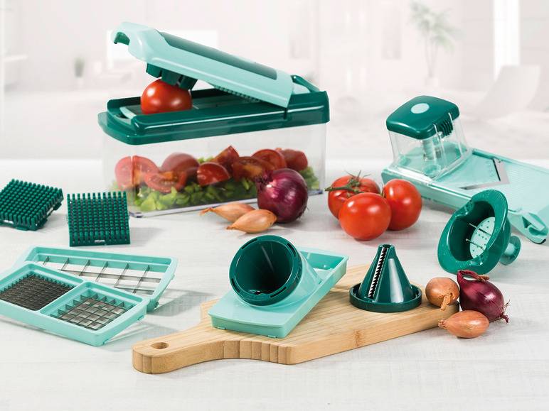 Genius Nicer Dicer »Fusion Smart«, 16-teilig, 1,25 l Auffangbehälter, Klingen aus Edelstahl Super Sparpreis