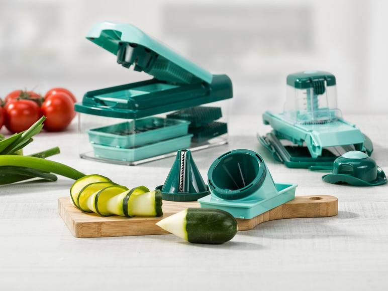 Genius Nicer Dicer »Fusion Smart«, 16-teilig, 1,25 l Auffangbehälter, Klingen aus Edelstahl Super Sparpreis