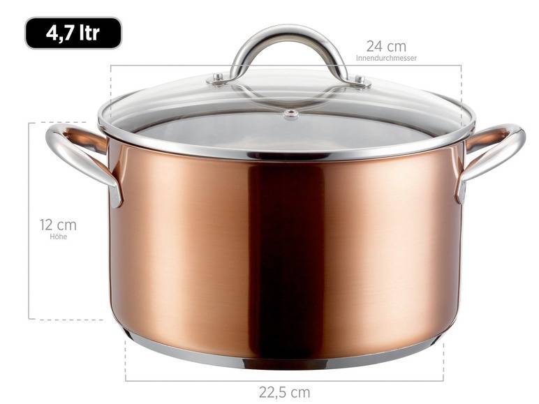 MÄSER Kochtopf-Set Asterion Edelstahl 18/8; Kupfer; 8 teilig Sonderangebot der Fabrik