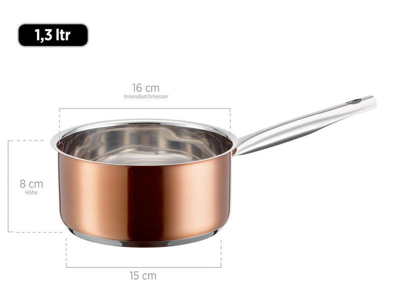 MÄSER Kochtopf-Set Asterion Edelstahl 18/8; Kupfer; 8 teilig Sonderangebot der Fabrik
