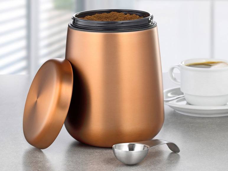 Esmeyer Kaffee-/ Vorratsdose Edelstahl inkl. Löffel im Deckel Clearance-Verkauf