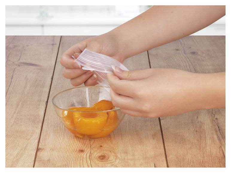 GOURMETmaxx Flexible Silikondeckel, 12 Stück , transparent Flash Sale