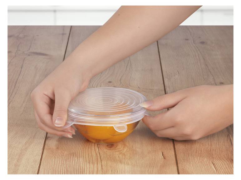 GOURMETmaxx Flexible Silikondeckel, 12 Stück , transparent Flash Sale