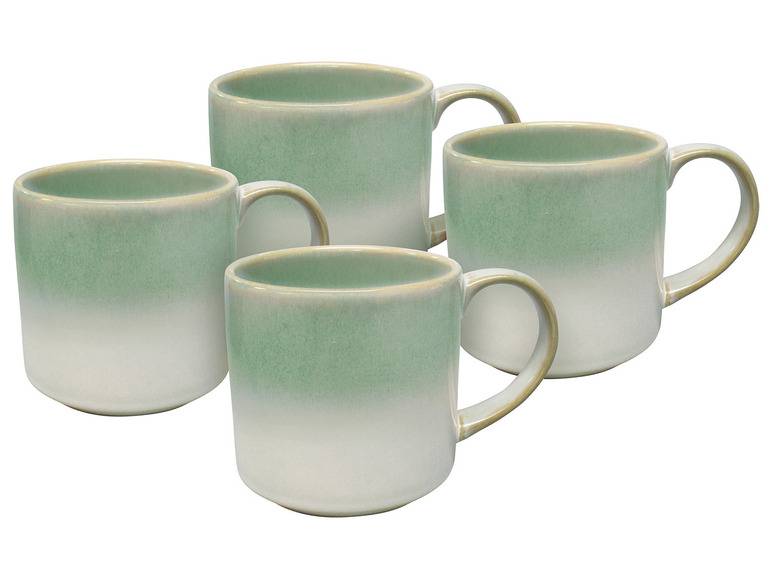 vanWell Kaffeebecher 4erSet 38cl mit Farbglasur Steingut Begrenzte Freigabe