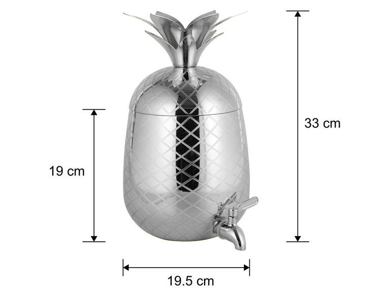 ECHTWERK Ananas Getränkespender 4,7L 50% Rabatt mit kostenlosem Versand