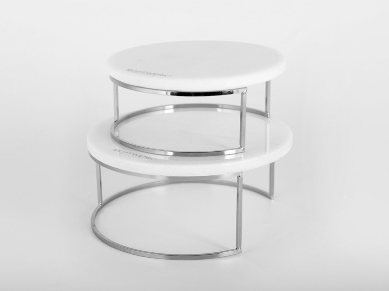 ECHTWERK Etagere Marmor, 2 stöckig, ideal zum Servieren Begrenzt auf 3 Tage