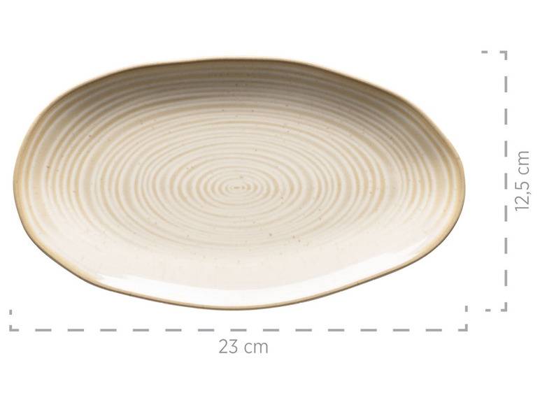 MÄSER Serie Nottingham, Set aus 3 Servierplatten, Servierteller in 3 Größen im Vintage-Look, Beige, Steinzeug Neueste Mode