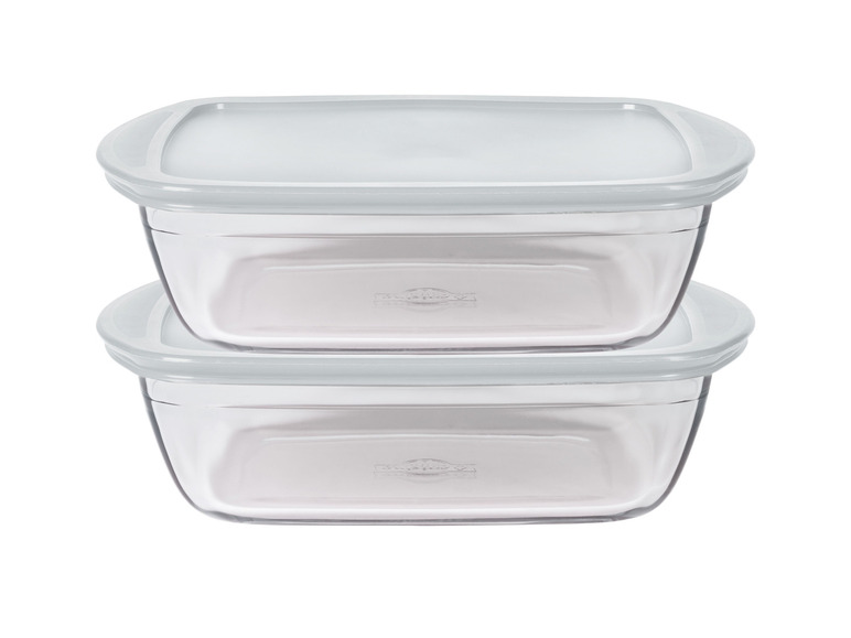 Pyrex® Daily Frischhaltedosen rechteckig, 2er Set, aus Borosilikatglas Limitierter Zeitrabatt