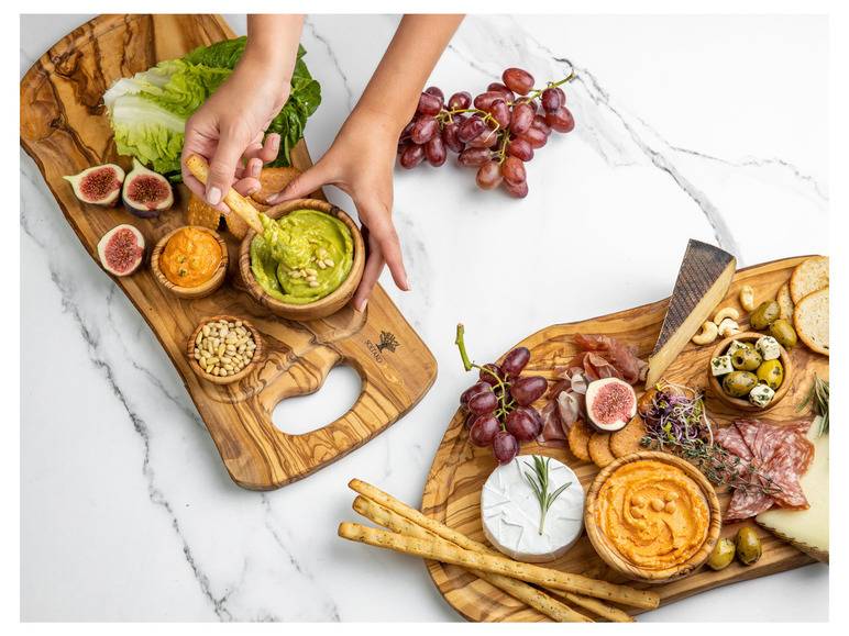 Soltako 2er und 4er Set Antipasti-/Dippschälchen Olivenholz Letzte 2 Tage