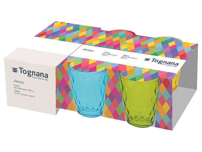Tognana Gläserset, farbig, 320ml Exklusivangebot
