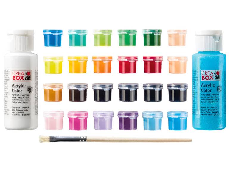 Marabu CREABOX Acrylfarben »Mini«, 27-teilig, inkl. Pinsel Cyber Monday