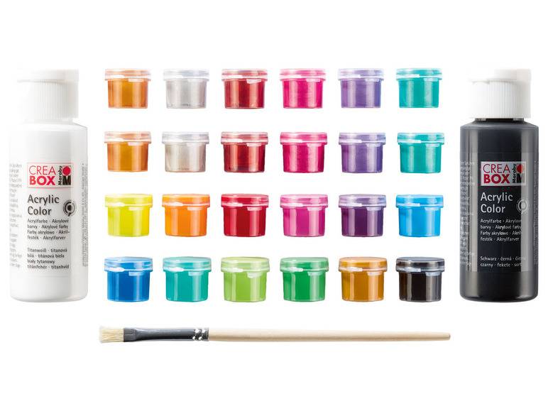Marabu CREABOX Acrylfarben »Mini«, 27-teilig, inkl. Pinsel Cyber Monday