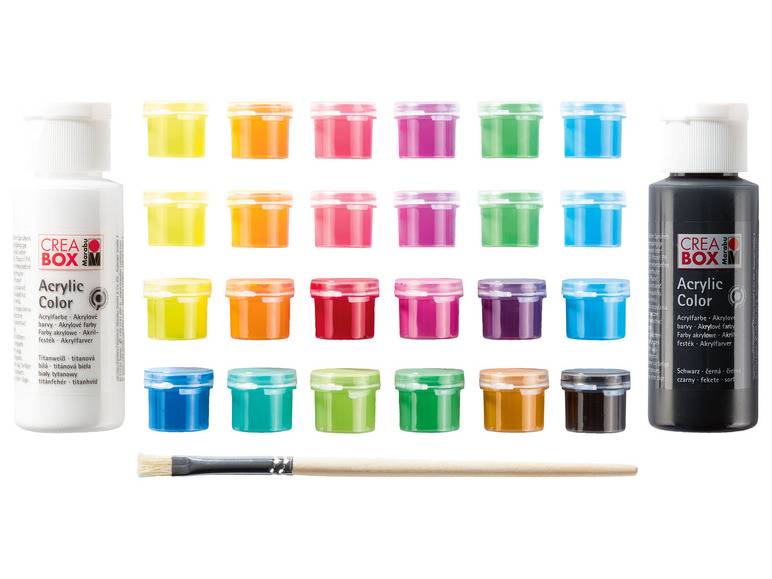 Marabu CREABOX Acrylfarben »Mini«, 27-teilig, inkl. Pinsel Cyber Monday