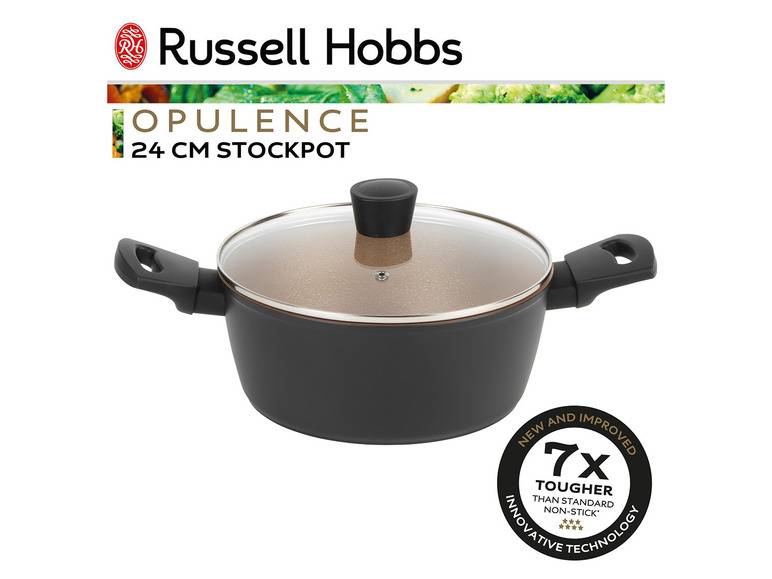 Russell Hobbs Aluminium Topf Opulence Collection Schwarz/Gold Tiefpreis