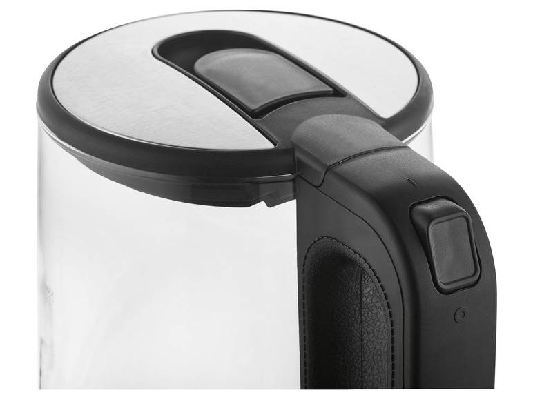 GOURMETmaxx Glas-Wasserkocher, 1,7 l, kabellos, LED Letzte 2 Tage