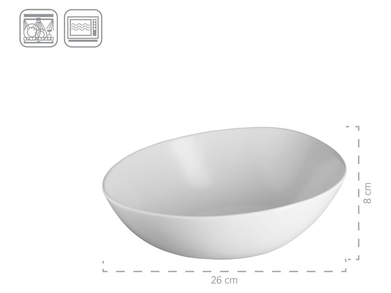 MÄSER Serie Glendale, Schalen Set 3-teilig, moderne hochwertige Servierschalen in verschiedenen Größen, Müslischale, Suppenschüssel, Salatschüssel, matt lasiert, Keramik, Schwarz / Weiß / Grau Bis zu 65% Rabatt