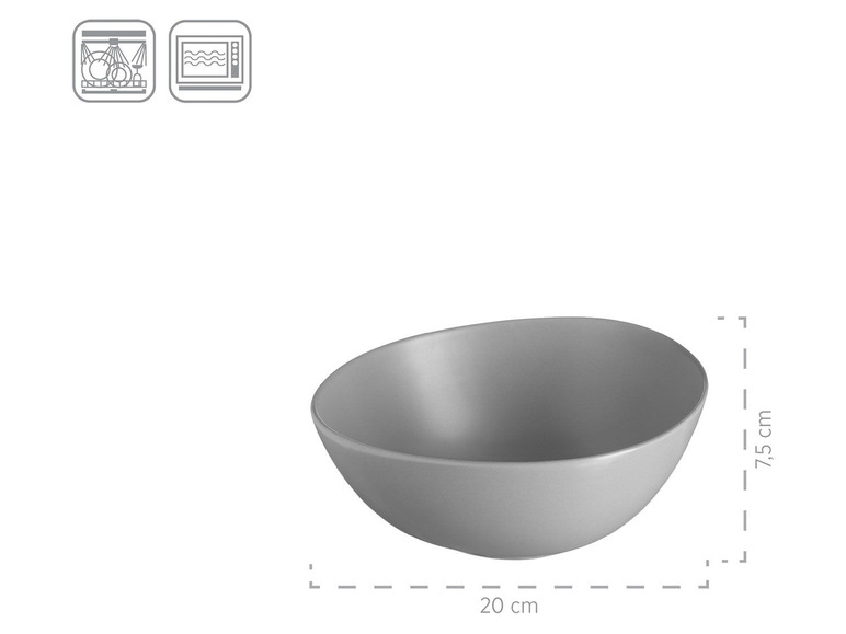 MÄSER Serie Glendale, Schalen Set 3-teilig, moderne hochwertige Servierschalen in verschiedenen Größen, Müslischale, Suppenschüssel, Salatschüssel, matt lasiert, Keramik, Schwarz / Weiß / Grau Bis zu 65% Rabatt