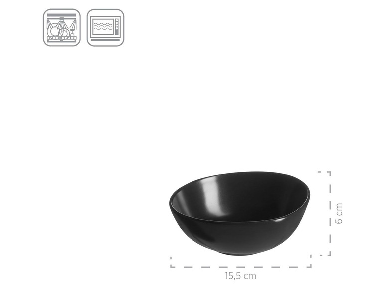 MÄSER Serie Glendale, Schalen Set 3-teilig, moderne hochwertige Servierschalen in verschiedenen Größen, Müslischale, Suppenschüssel, Salatschüssel, matt lasiert, Keramik, Schwarz / Weiß / Grau Bis zu 65% Rabatt