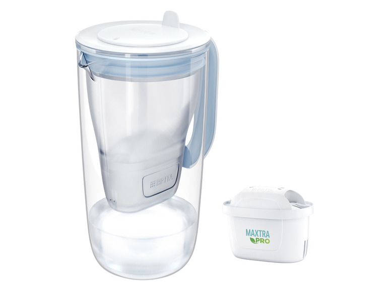 BRITA Glas hellblau inkl. 1x MAXTRA PRO ALL-IN-1 Filterkartusche Kostenloser Versand international