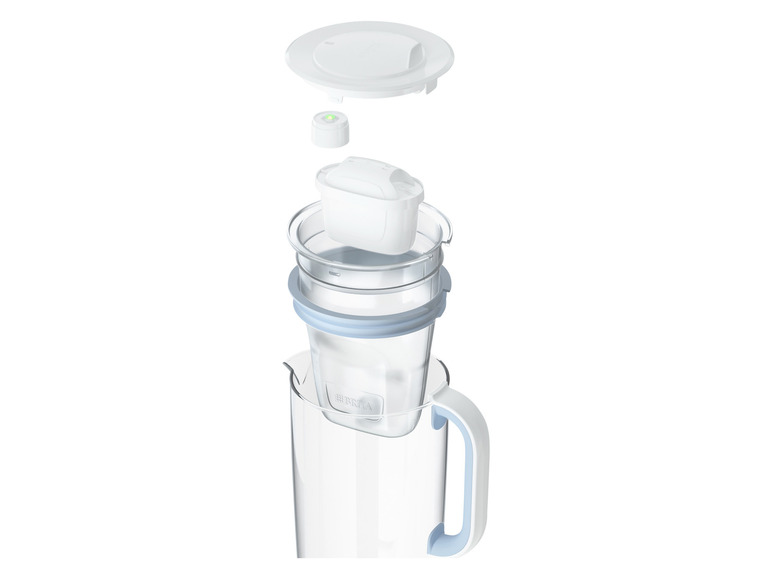 BRITA Glas hellblau inkl. 1x MAXTRA PRO ALL-IN-1 Filterkartusche Kostenloser Versand international