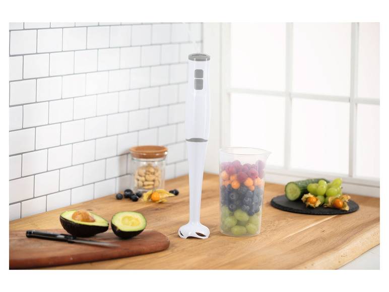 GOURMETmaxx Stabmixer 400 W weiß/grau 2025
