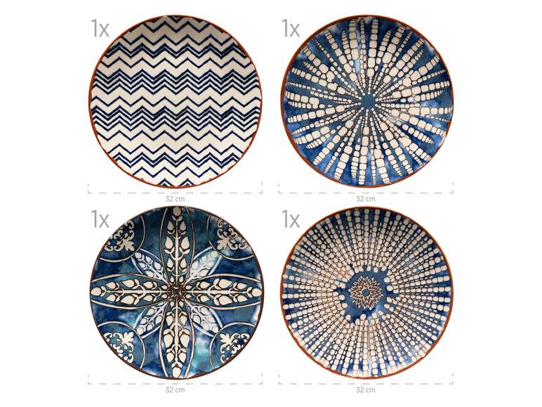 MÄSER Platzteller-Set »Iberico Blue«, 4-teilig, 4 Designs Black Friday