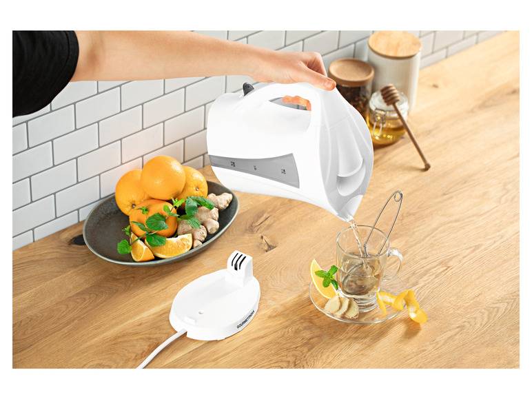 GOURMETmaxx Wasserkocher 1,7 l 2200W weiß/grau Osterangebot