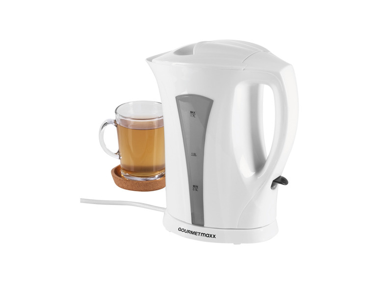 GOURMETmaxx Wasserkocher 1,7 l 2200W weiß/grau Osterangebot