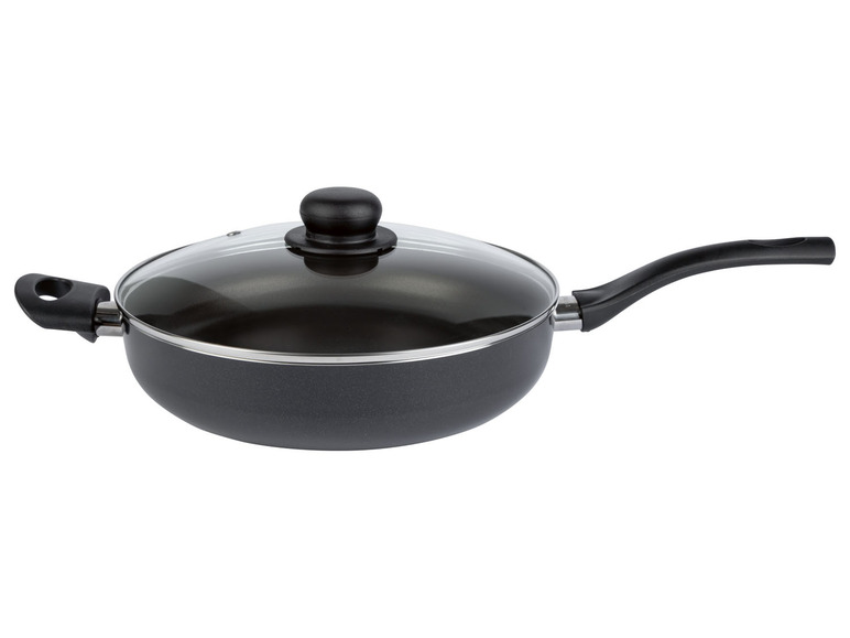 ERNESTO® Sauteuse »Alu Noir« 28 cm mit Gegengriff und Glasdeckel Kostenlose Rückgabe