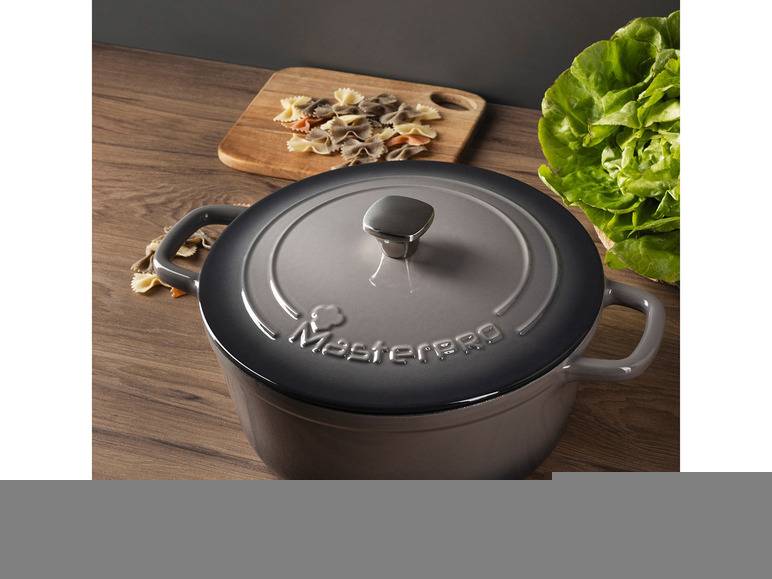 Masterpro Kasserolle, Gusseisen, mit Deckel, Ø 27 cm Discount Store für neue Produkte
