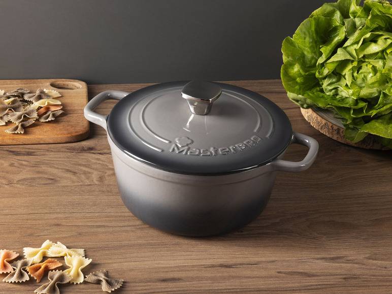 Masterpro Kasserolle, Gusseisen, mit Deckel, Ø22 cm Angebote