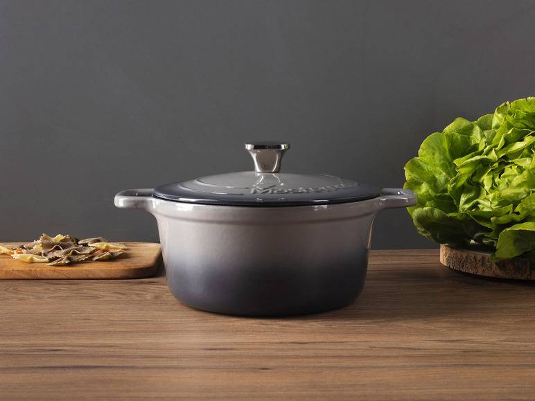 Masterpro Kasserolle, Gusseisen, mit Deckel, Ø22 cm Angebote