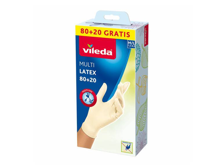 Vileda Multi Latex Latex Einweghandschuhe, 80+20 Design M/L Preisnachlass