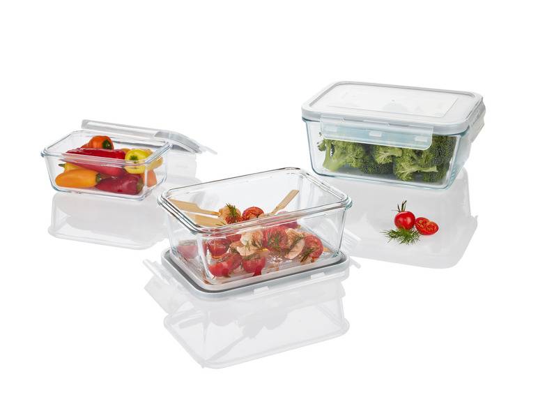 ERNESTO® Glas-Frischhaltedosen, 3-teilig Letzte 2 Tage