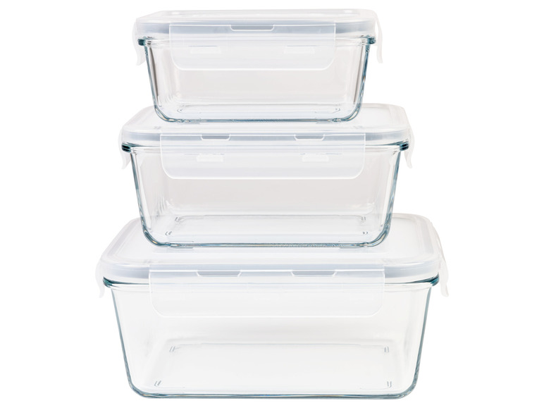 ERNESTO® Glas-Frischhaltedosen, 3-teilig Letzte 2 Tage
